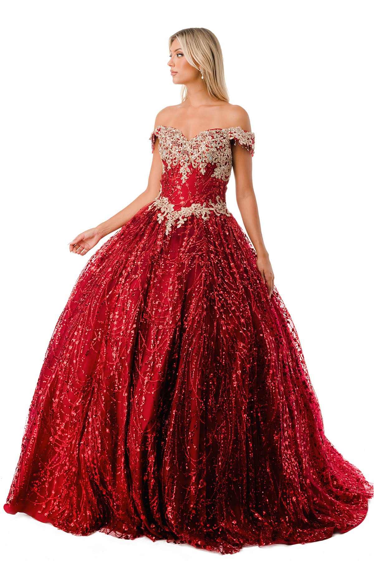 Aspeed Design -L2364 Off Shoulder Quinceanera Ball Gown