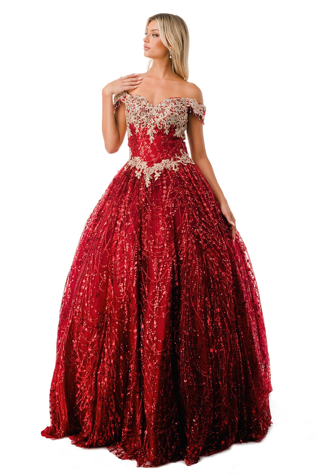 Aspeed Design -L2364 Off Shoulder Quinceanera Ball Gown