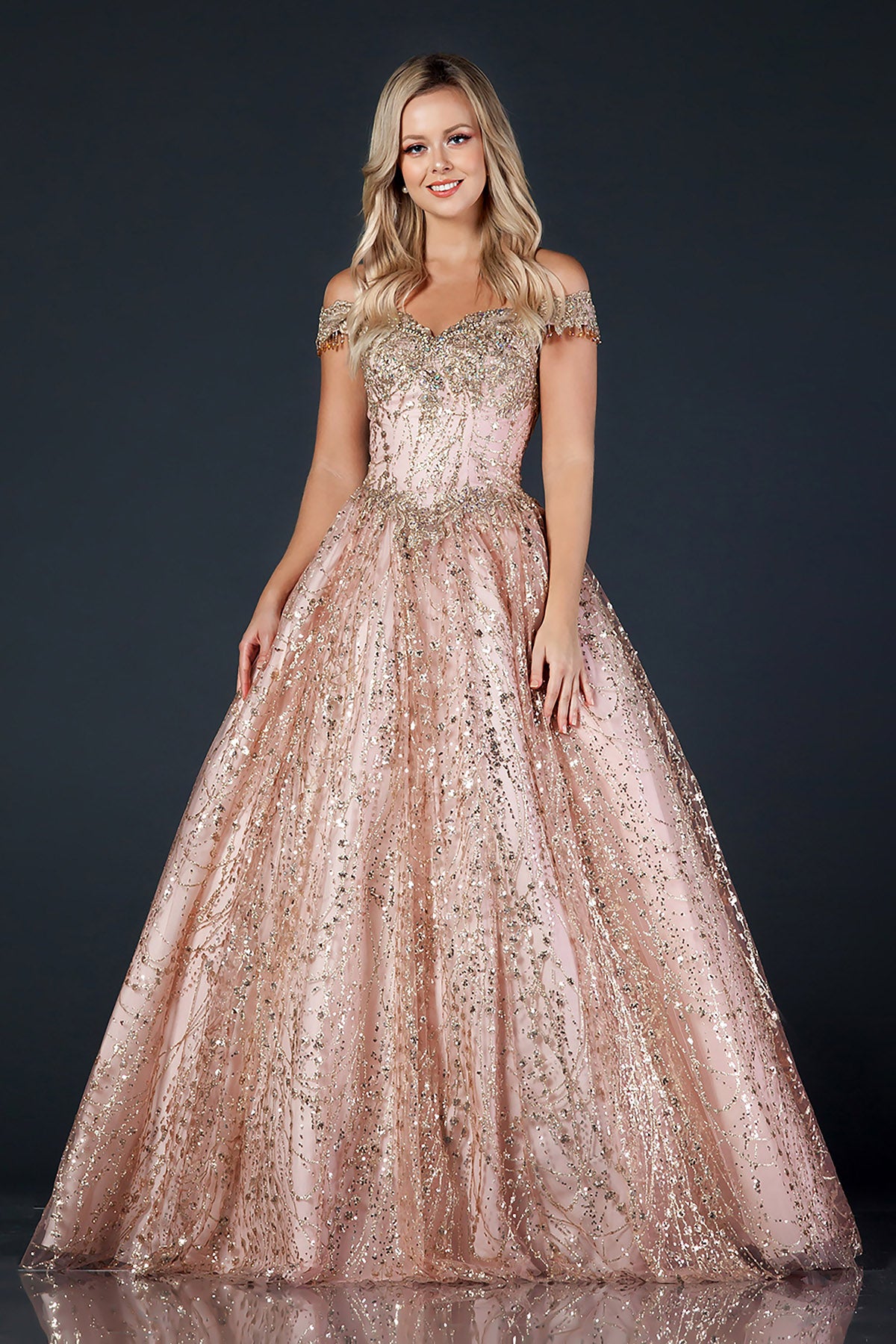 Aspeed Design -L2364 Off Shoulder Quinceanera Ball Gown