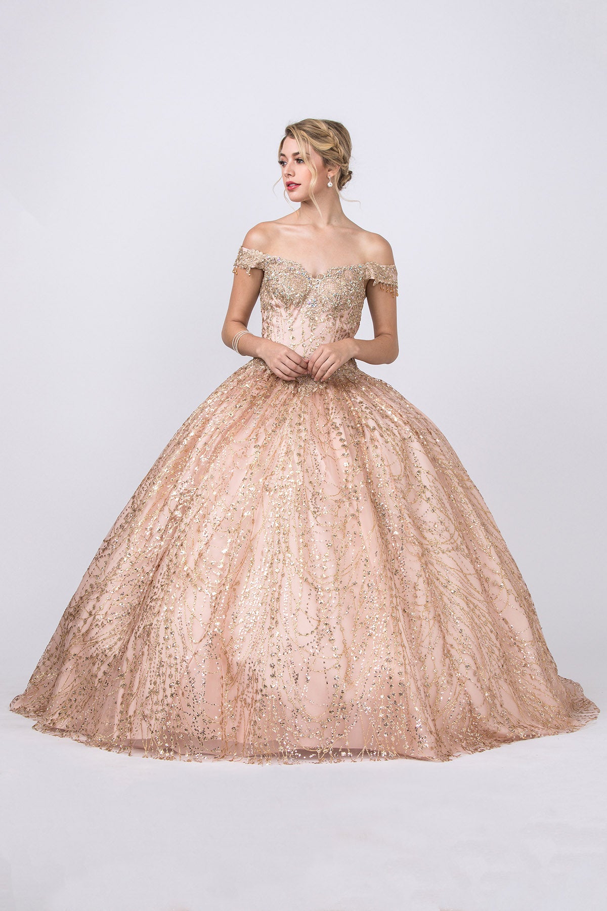 Aspeed Design -L2364 Off Shoulder Quinceanera Ball Gown