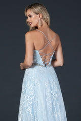 Aspeed Design -L2373 Lace Applique A-Line Dress