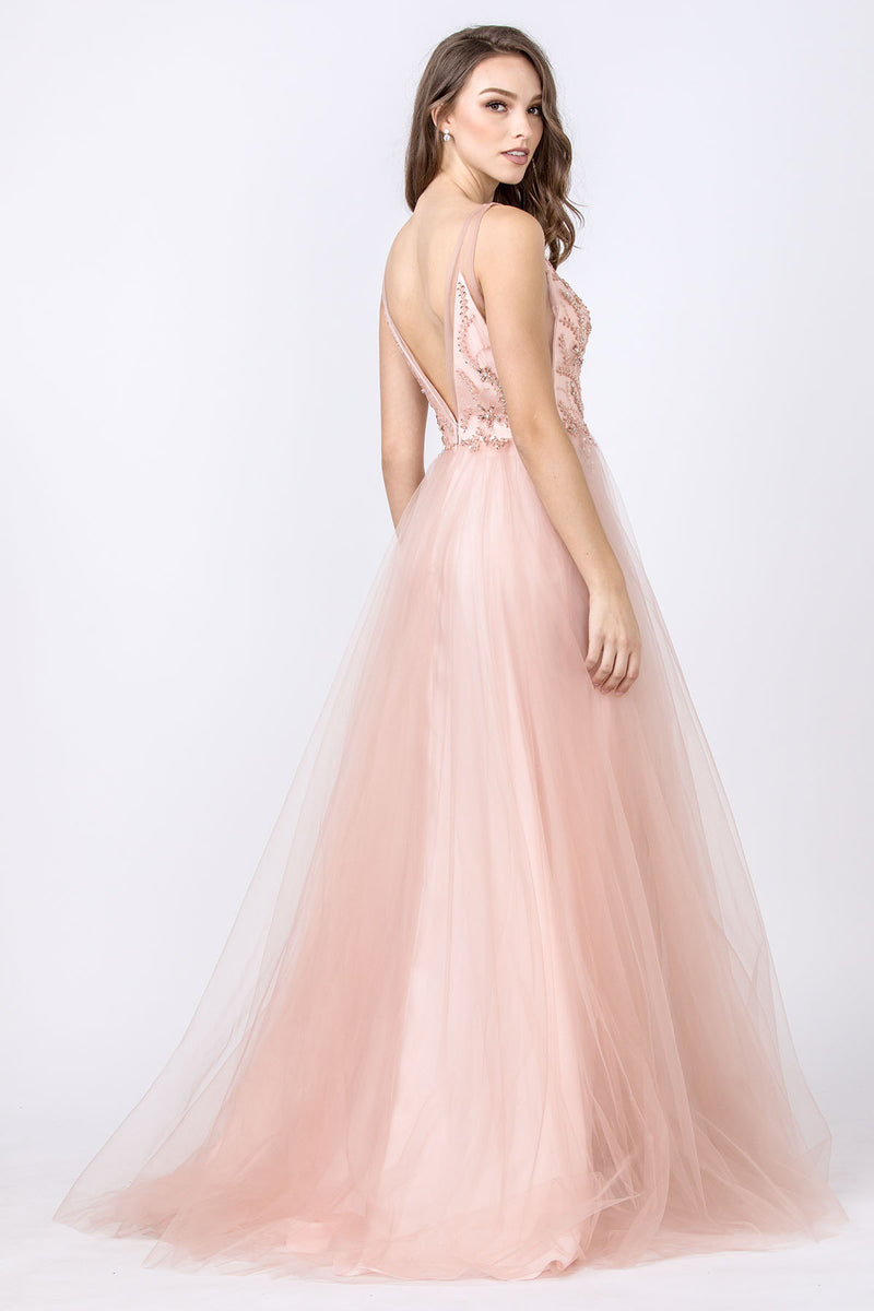 Aspeed Design -L2390 Beaded A-Line Dress
