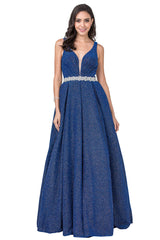 Aspeed Design -L2395 Glitter A-Line Dress