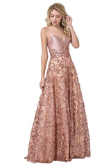 Aspeed Design -L2408 Sequin Mesh A Line Dress