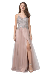 Aspeed Design -L2447 Embroidered A Line Dress