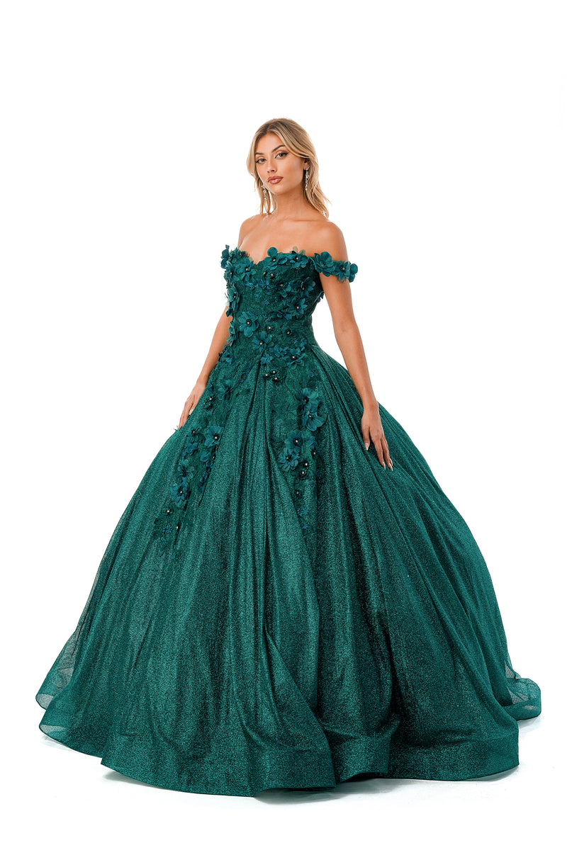 Aspeed Design -L2501 3D Floral Ball Gown