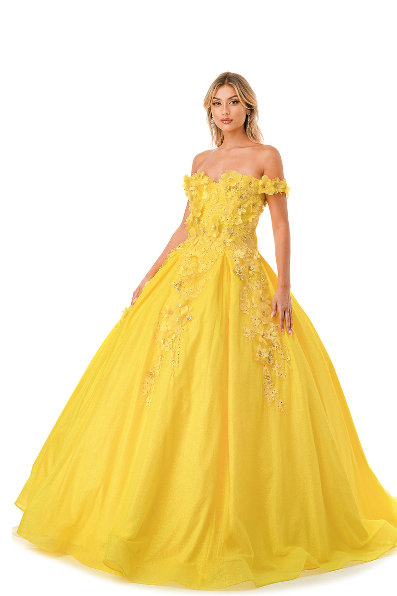 Aspeed Design -L2501 3D Floral Ball Gown