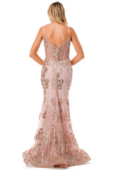 Aspeed Design -L2820W Sparkling Sequin Sheath Dress