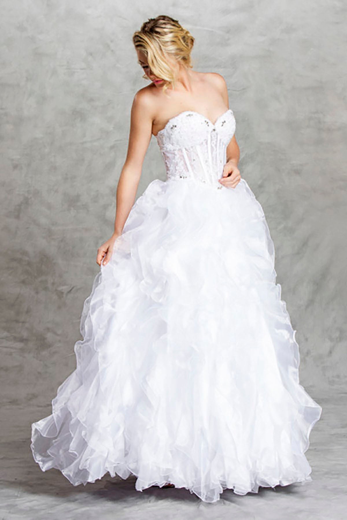 Aspeed Design -LH032 Ruffled Wedding Gown
