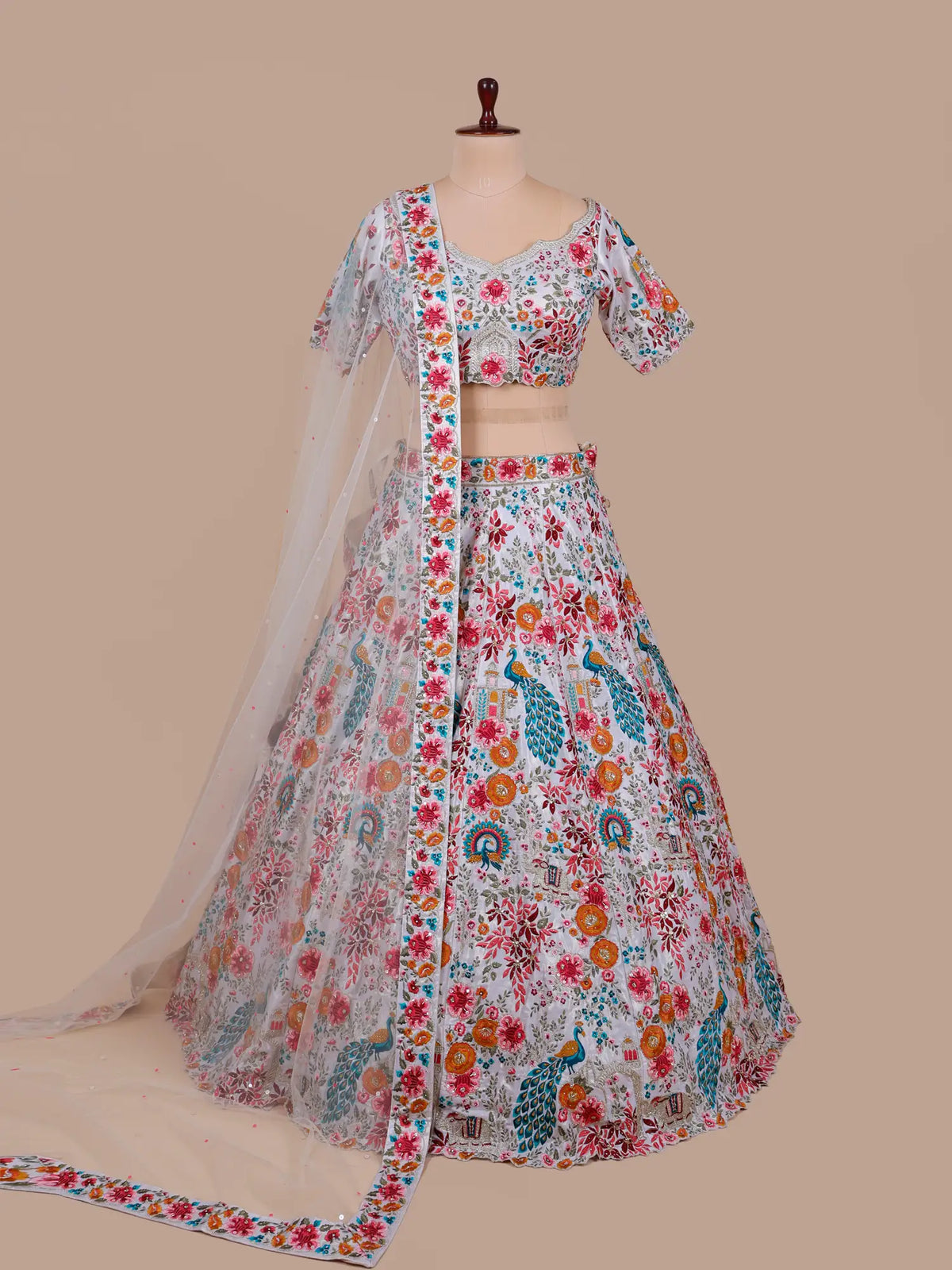 MyFashion -KLS-2810 Multi Color Silk Lehenga for Traditional Wedding