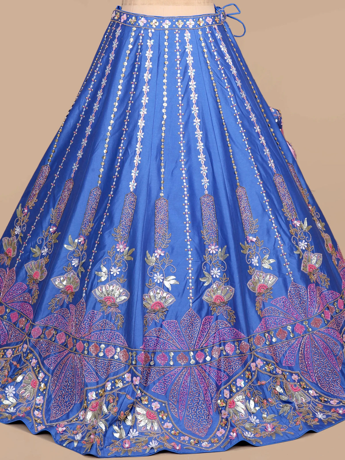 MyFashion KLS-2717 Luxury Royal Blue Raw Silk Designer Lehenga Choli