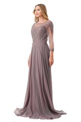 Aspeed Design -M2723J Lace Applique A Line Dress