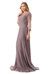 Aspeed Design -M2723J Lace Applique A Line Dress