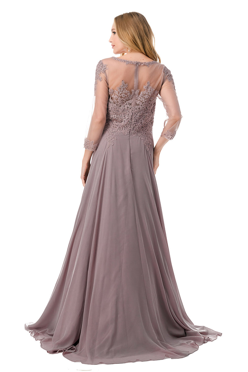 Aspeed Design -M2723J Lace Applique A Line Dress