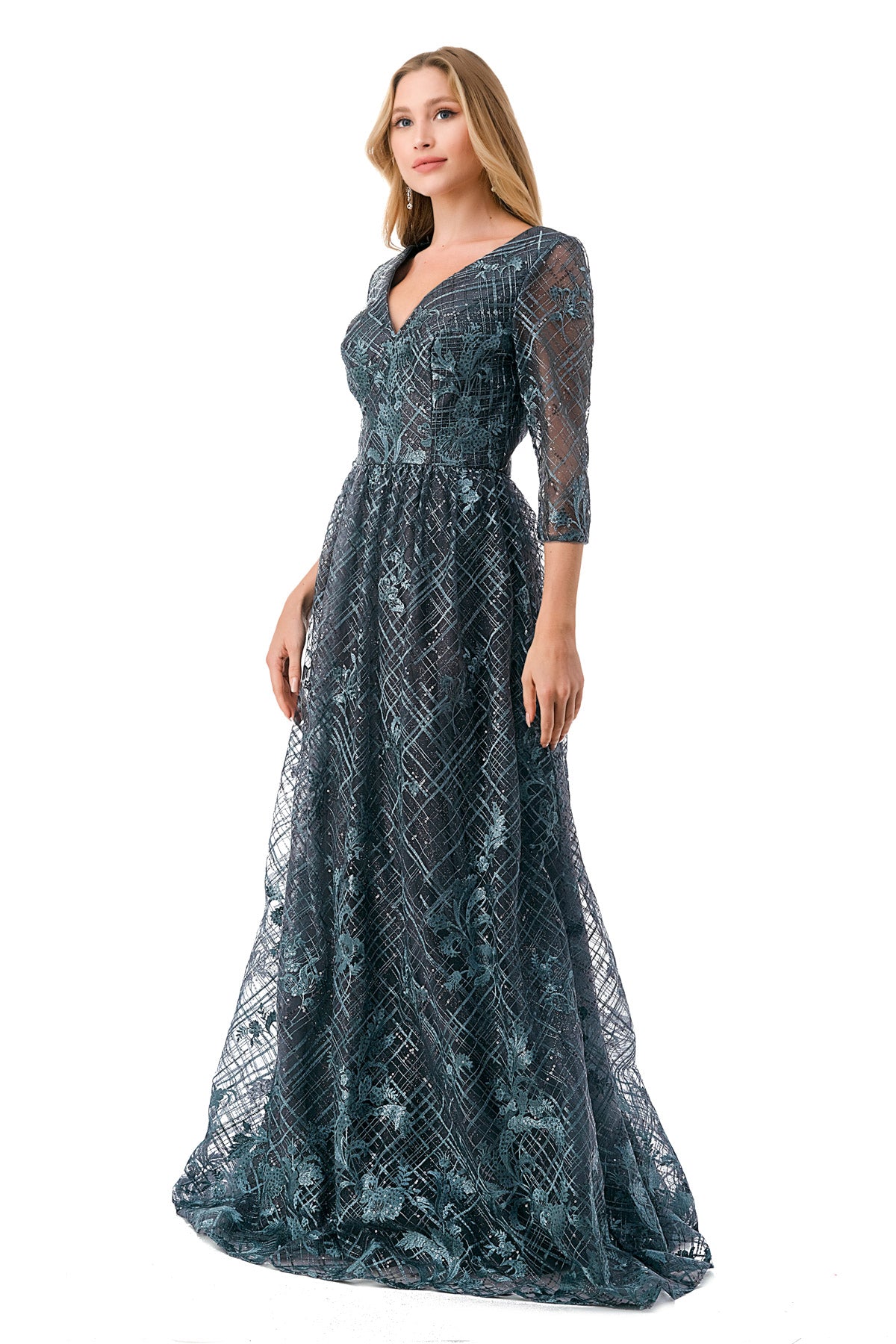 Aspeed Design -M2735F Applique A Line Dress