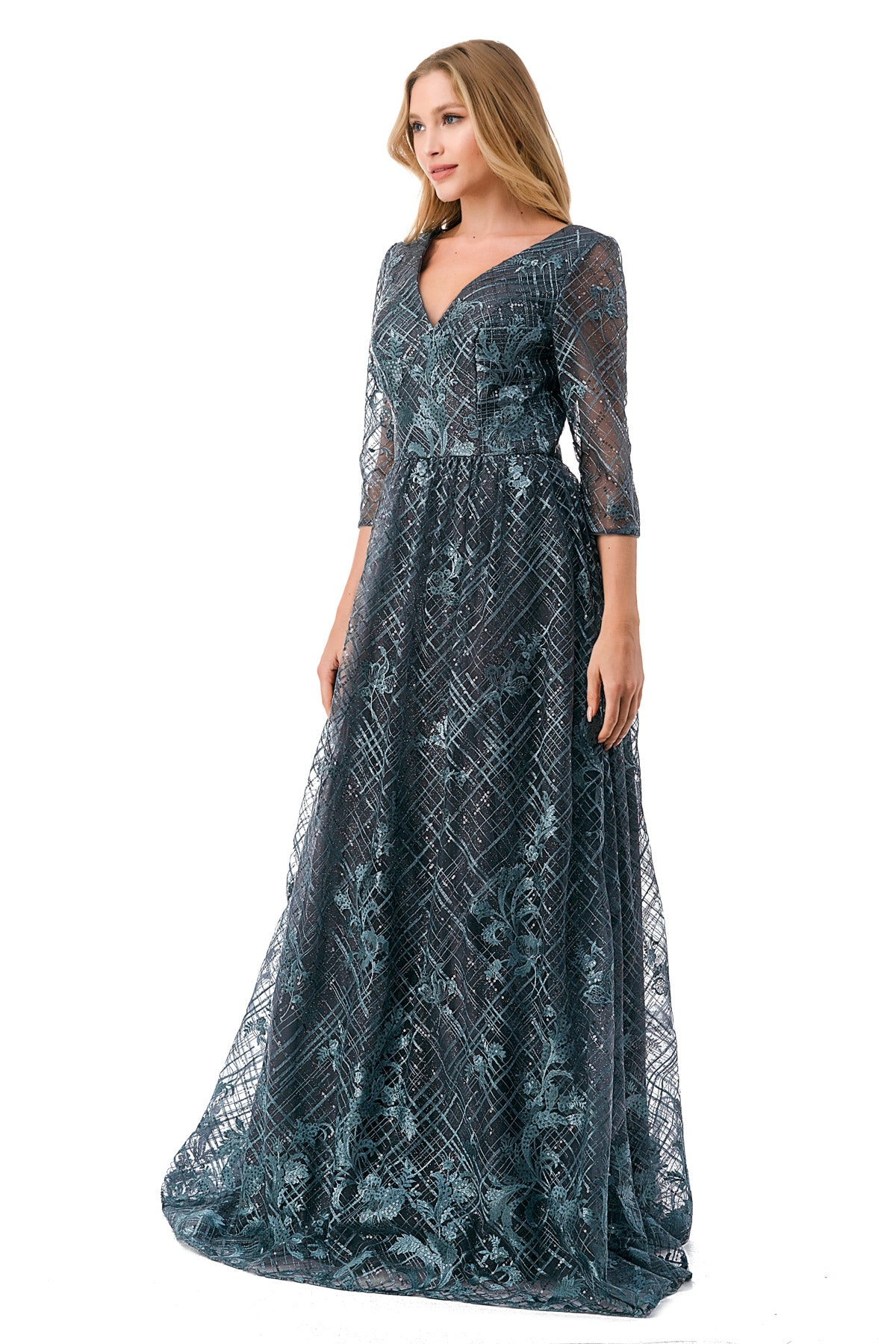 Aspeed Design -M2735F Applique A Line Dress