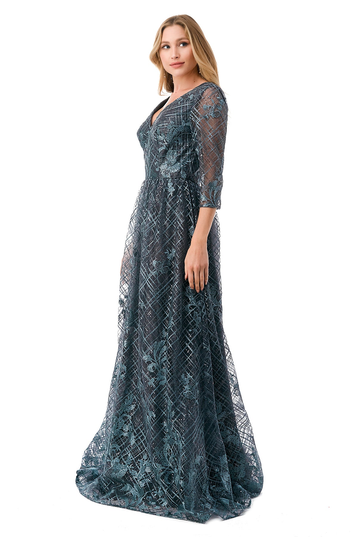 Aspeed Design -M2735F Applique A Line Dress