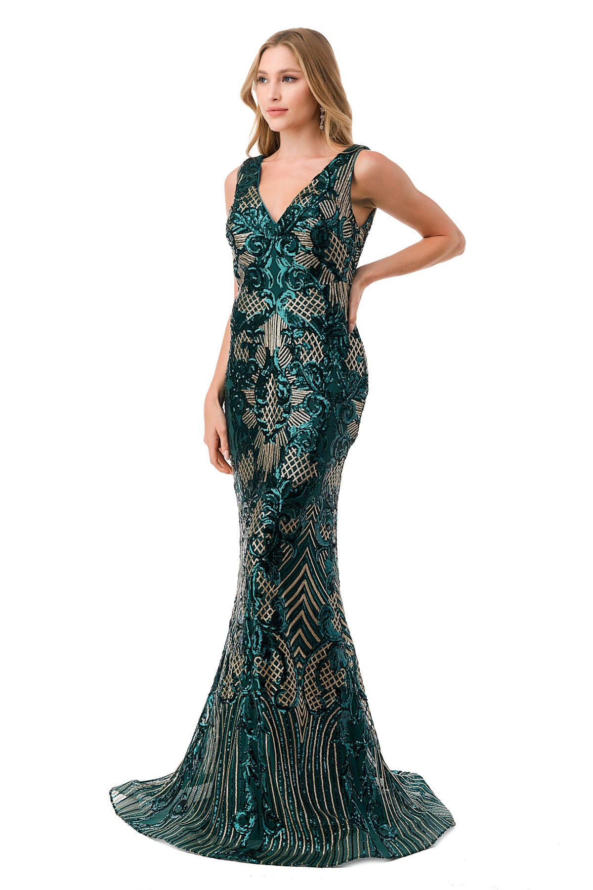 Aspeed Design -M2803Y Sequin Mermaid Dress