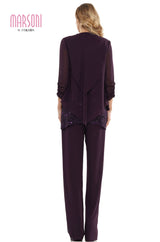 Marsoni by Colors -M303 Chiffon Jacket and Pants Suit