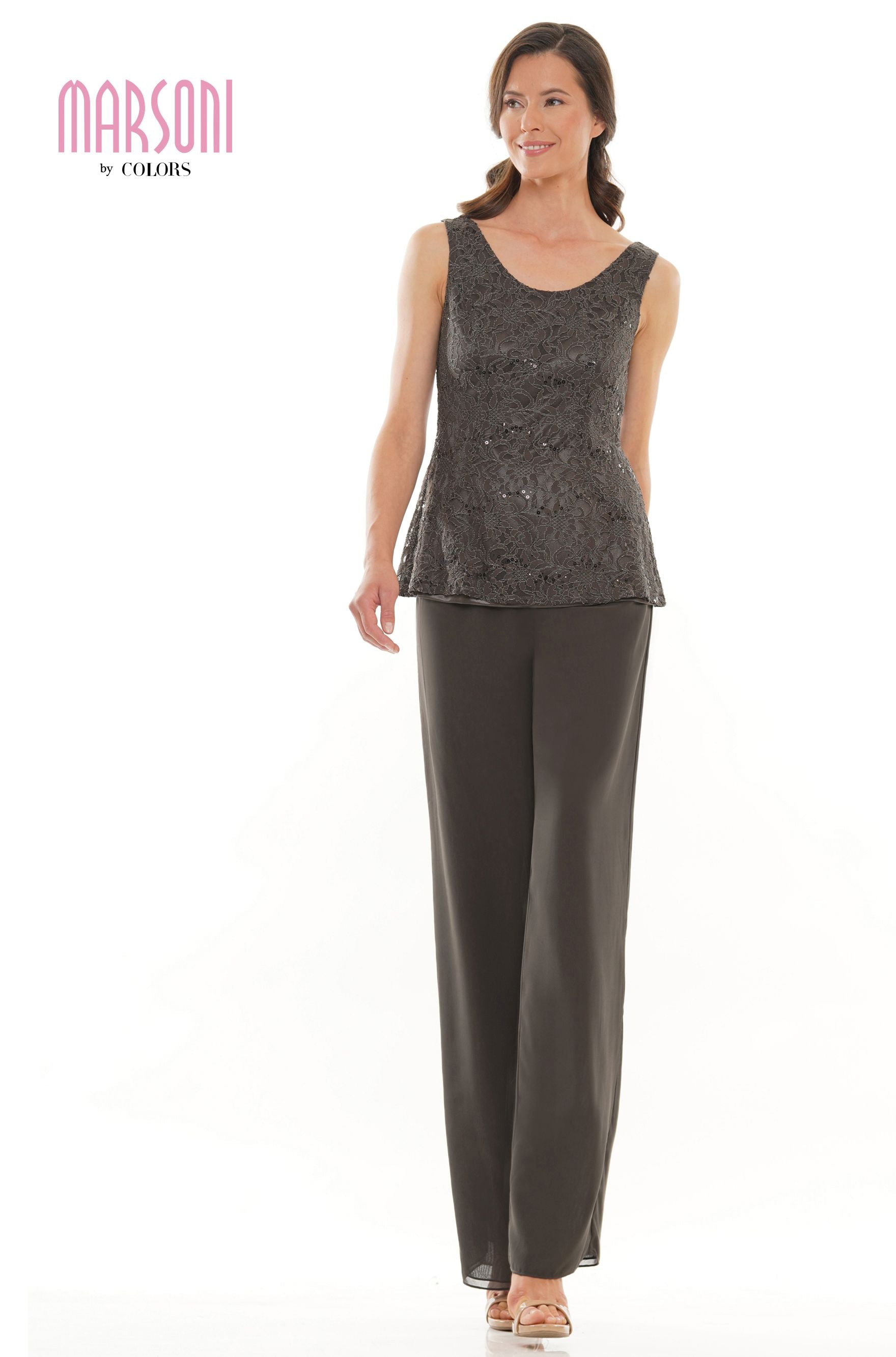 Marsoni by Colors -M305 Pantsuit With Stretch Lace Jacket