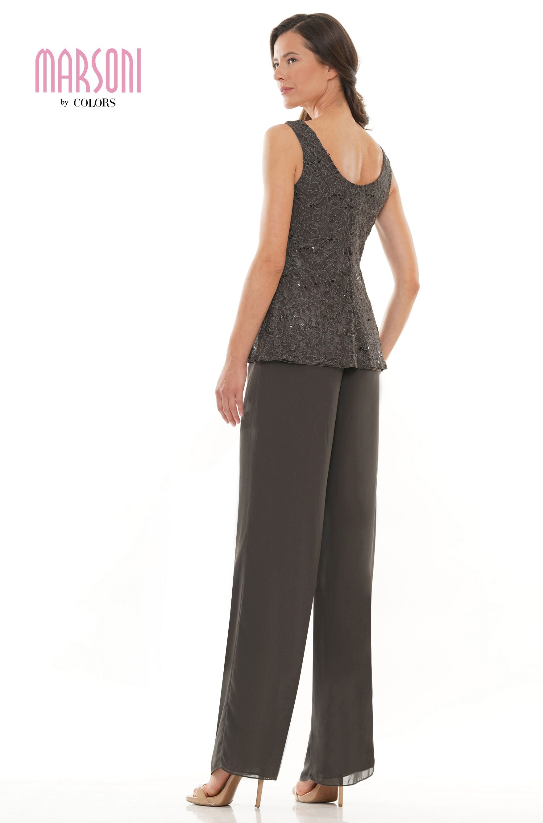 Marsoni by Colors -M305 Pantsuit With Stretch Lace Jacket