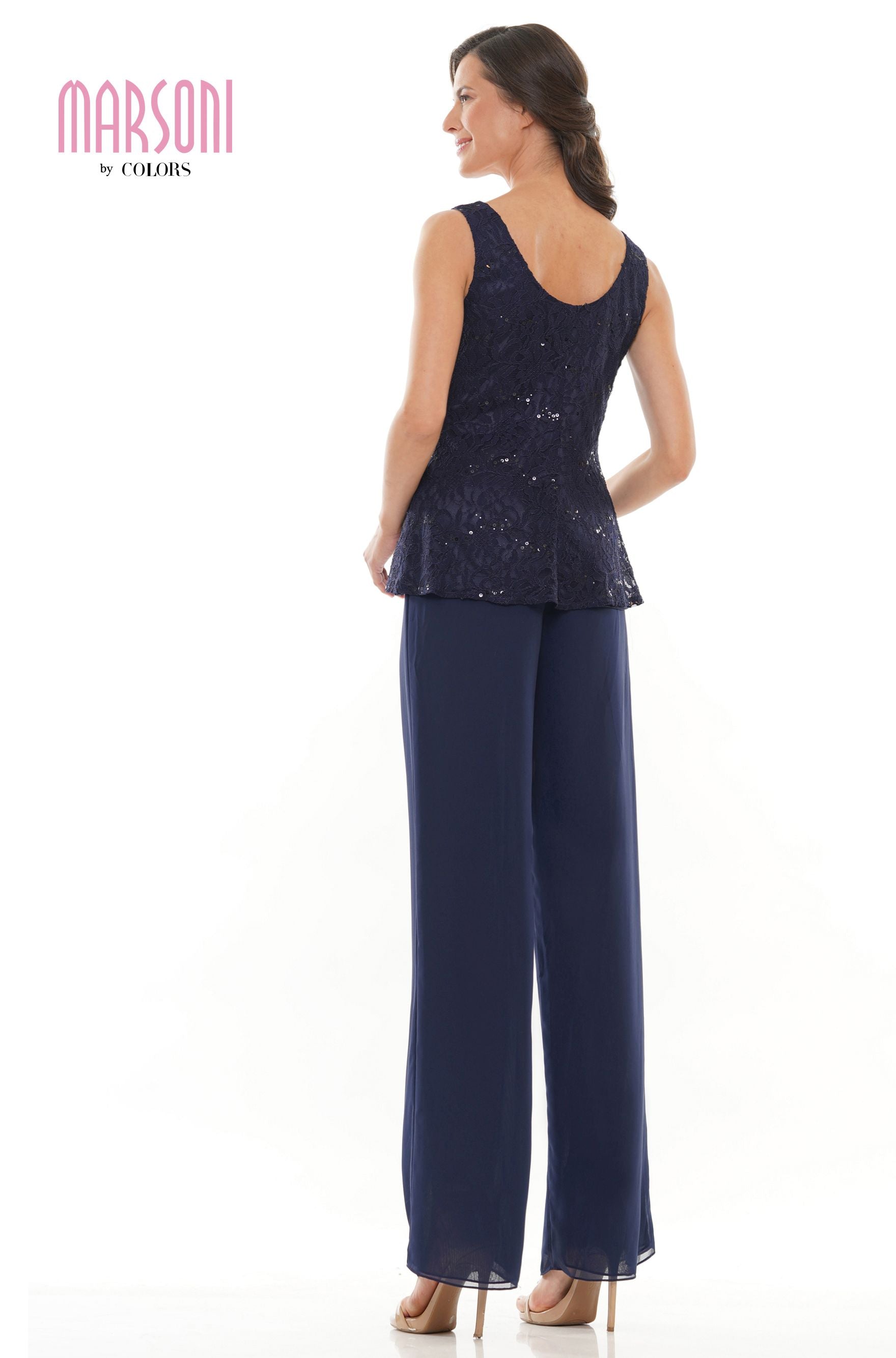 Marsoni by Colors -M305 Pantsuit With Stretch Lace Jacket