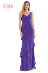 Marsoni by Colors -M309 Ruffled Sheath Dress With Jacket