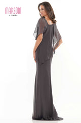 Marsoni by Colors -M313 Ruffle Sheath Dress With Flutter Sleeves