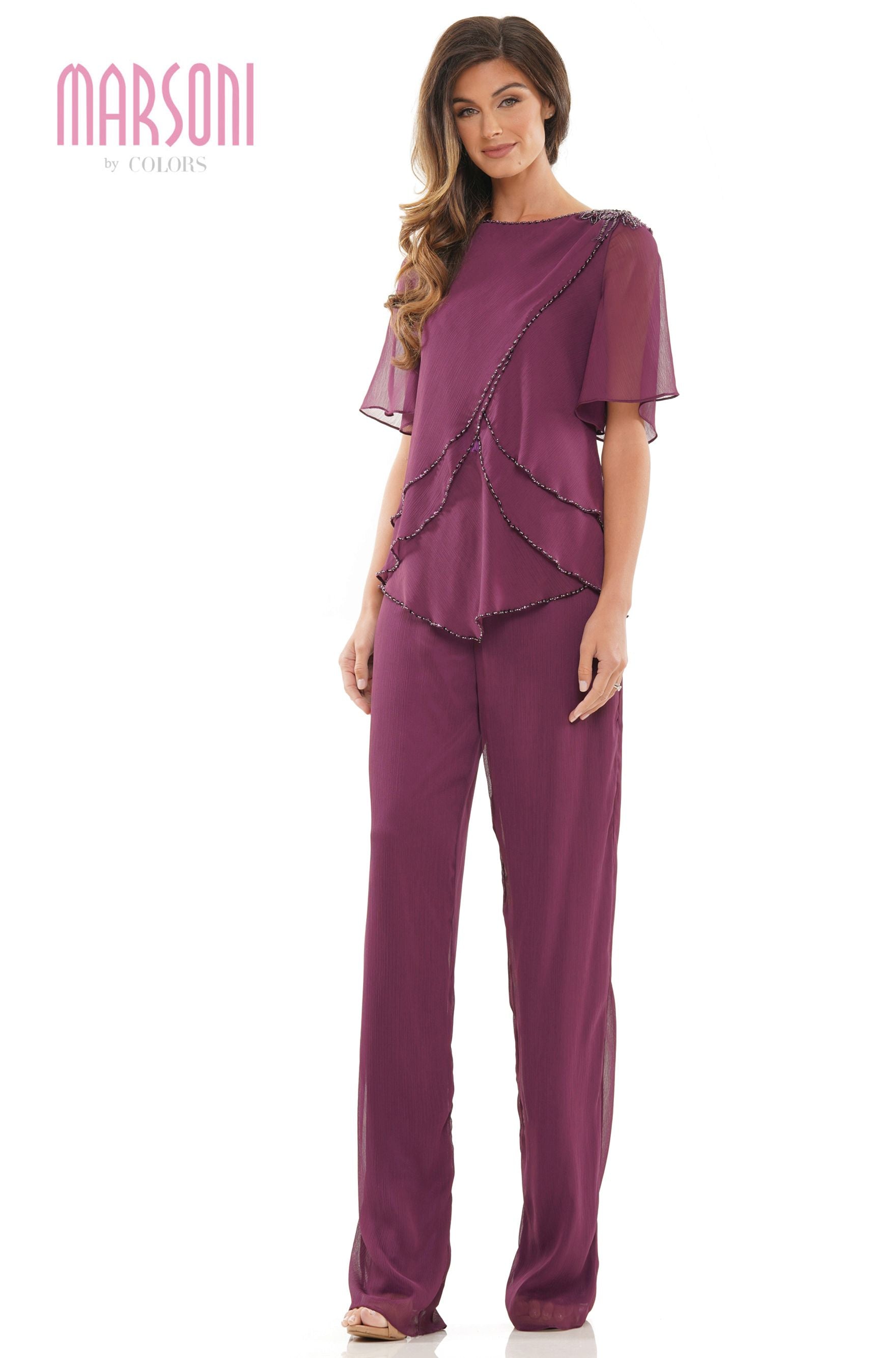 Marsoni by Colors -M321 Pantsuit With Short Sleeves