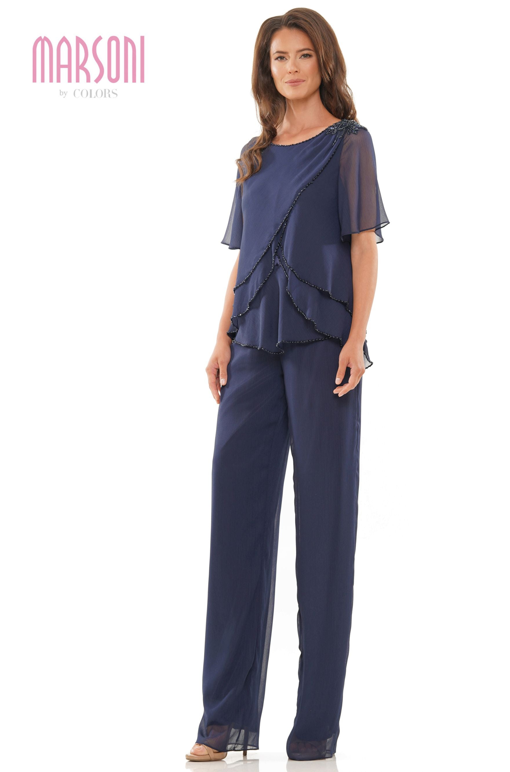 Marsoni by Colors -M321 Pantsuit With Short Sleeves