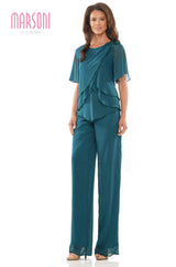 Marsoni by Colors -M321 Pantsuit With Short Sleeves