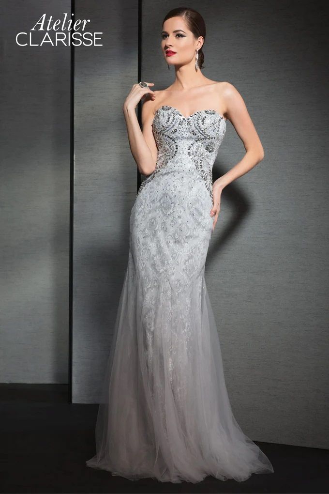 Clarisse -M6129 Strapless Fitted Evening Dress