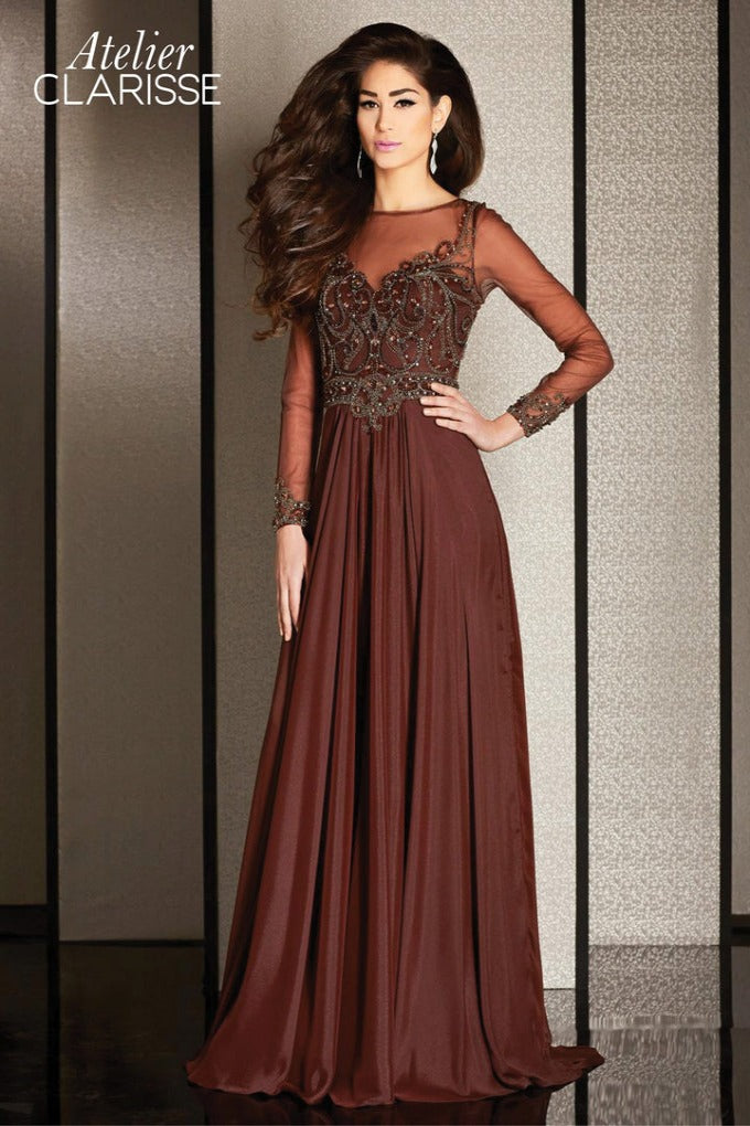 Clarisse -M6215 Beaded Chiffon Prom Dress