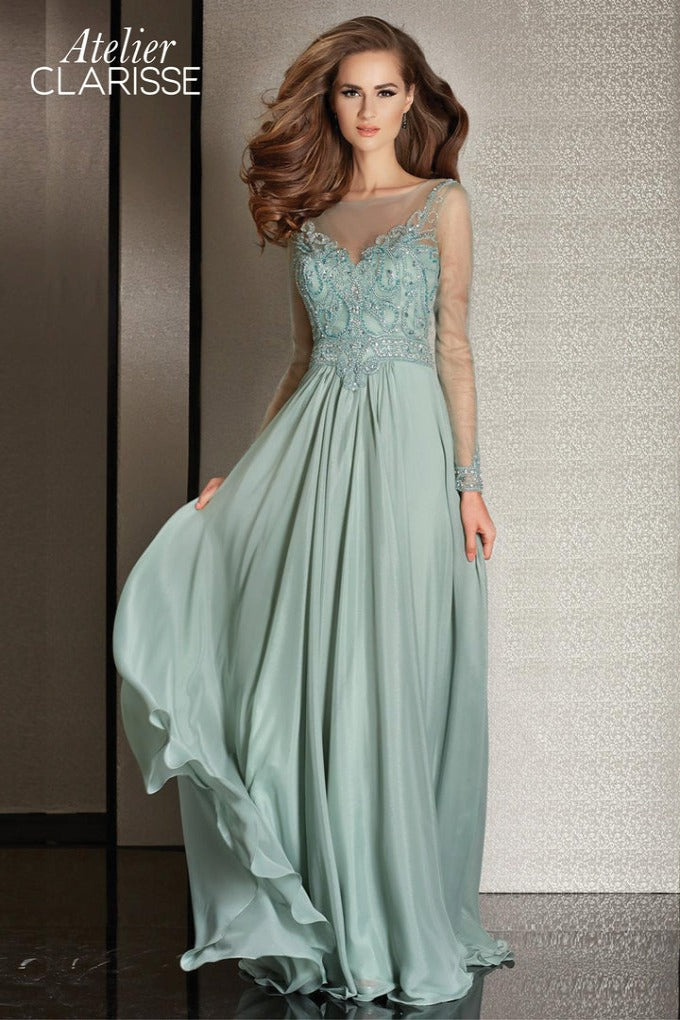 Clarisse -M6215 Beaded Chiffon Prom Dress
