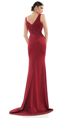 Marsoni by Colors -MV1054 Trumpet Dress With Pleated Wrap Bodice