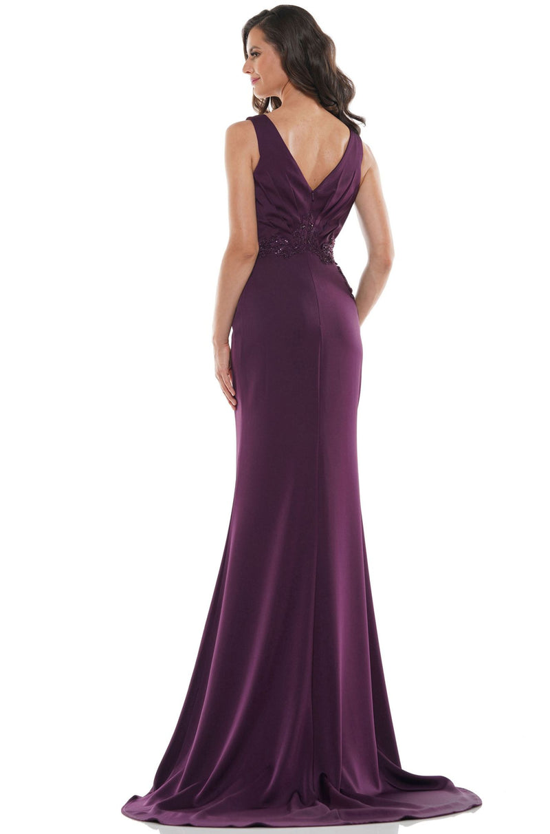 Marsoni by Colors -MV1054 Trumpet Dress With Pleated Wrap Bodice