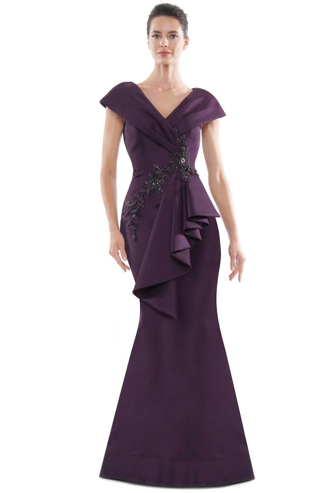 Marsoni by Colors -MV1086 Trumpet Dress With Wrapped Bodice