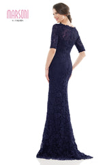 Marsoni by Colors -MV1117 Fit And Flare Dress With V Neck