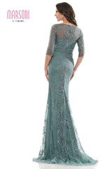 Marsoni by Colors -MV1127 Trumpet Dress With Beaded Lace