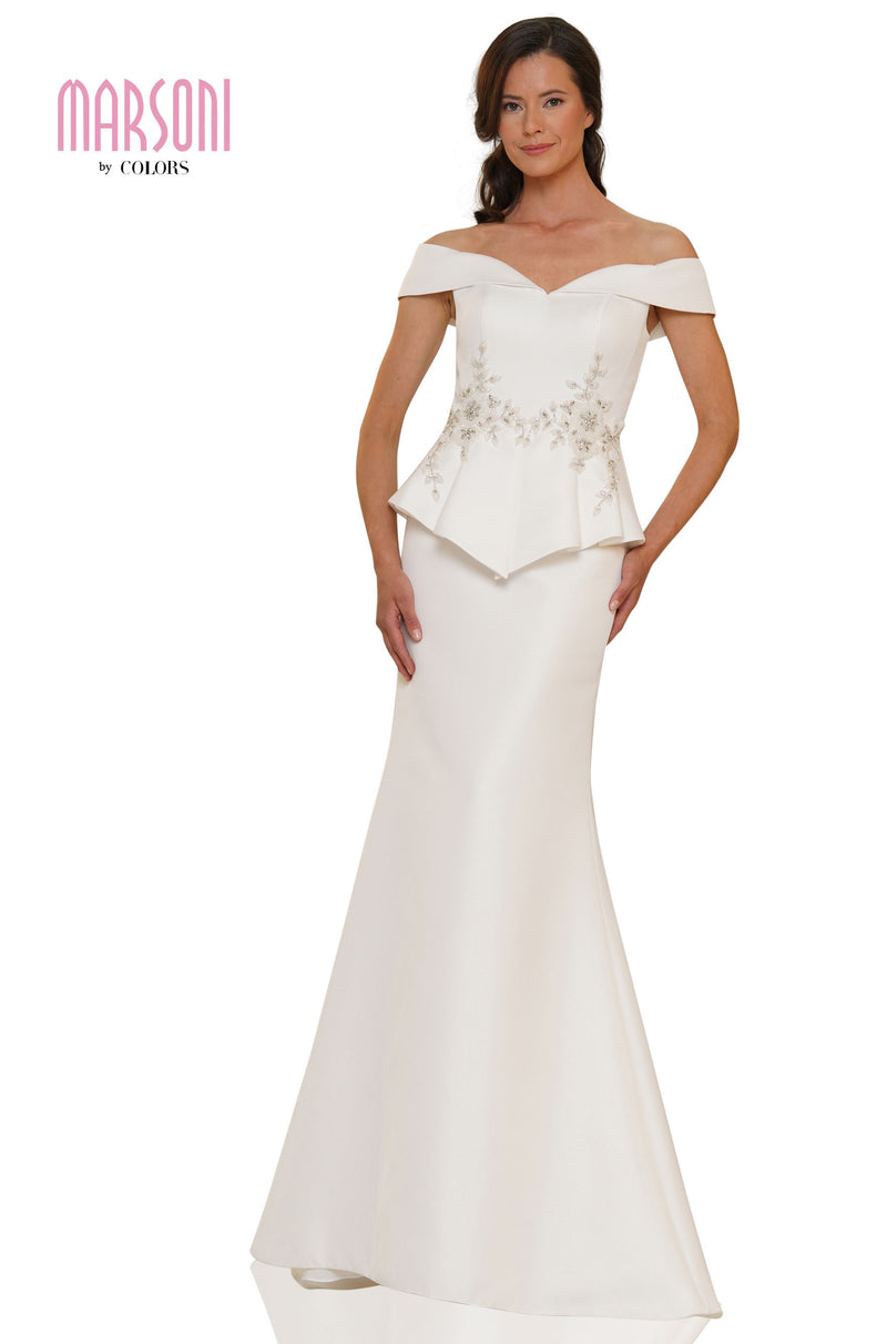 Marsoni by Colors -MV1141 Mermaid Dress With Beaded Applique