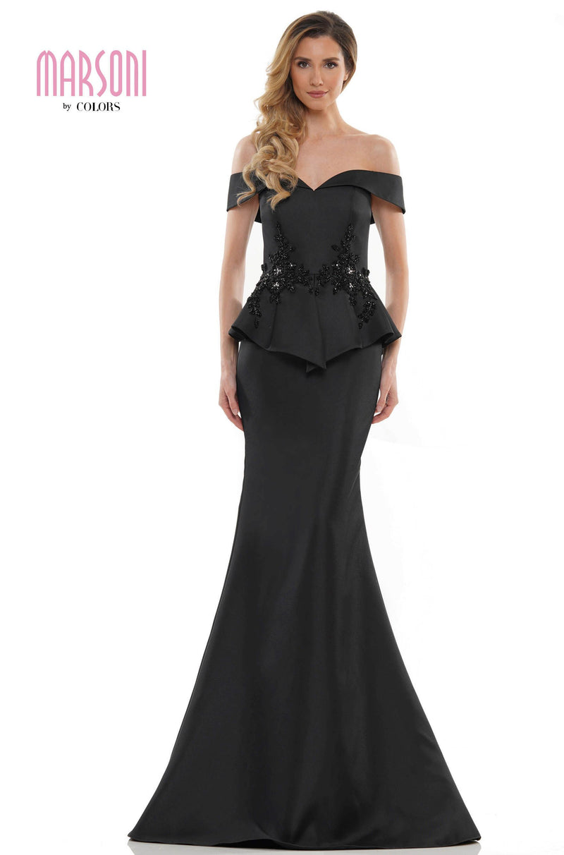 Marsoni by Colors -MV1141 Mermaid Dress With Beaded Applique