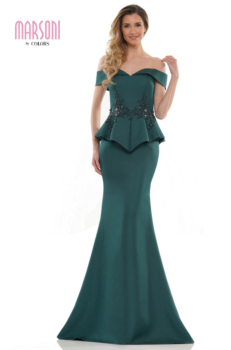 Marsoni by Colors -MV1141 Mermaid Dress With Beaded Applique