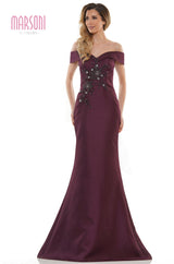 Marsoni by Colors -MV1142 Mermaid Dress With Off Shoulder