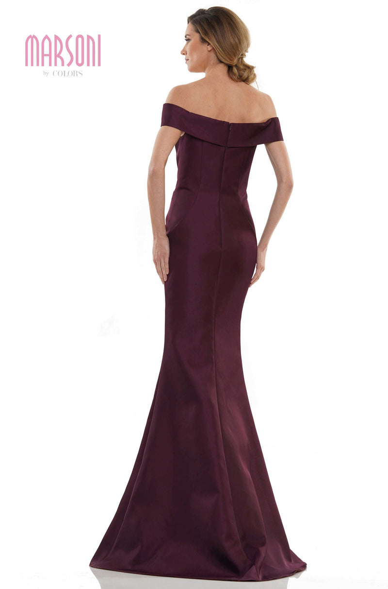 Marsoni by Colors -MV1142 Mermaid Dress With Off Shoulder