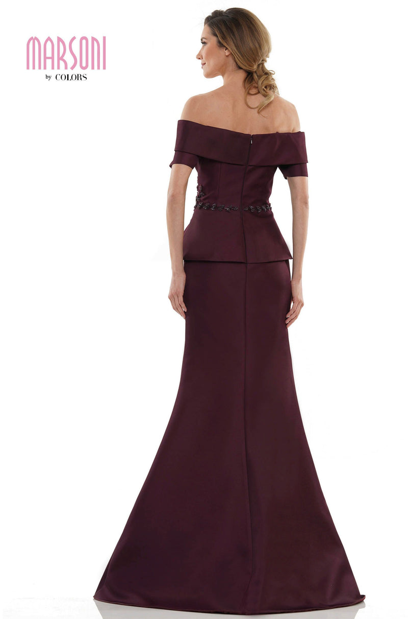 Marsoni by Colors -MV1144 Trumpet Dress With Beaded Waist