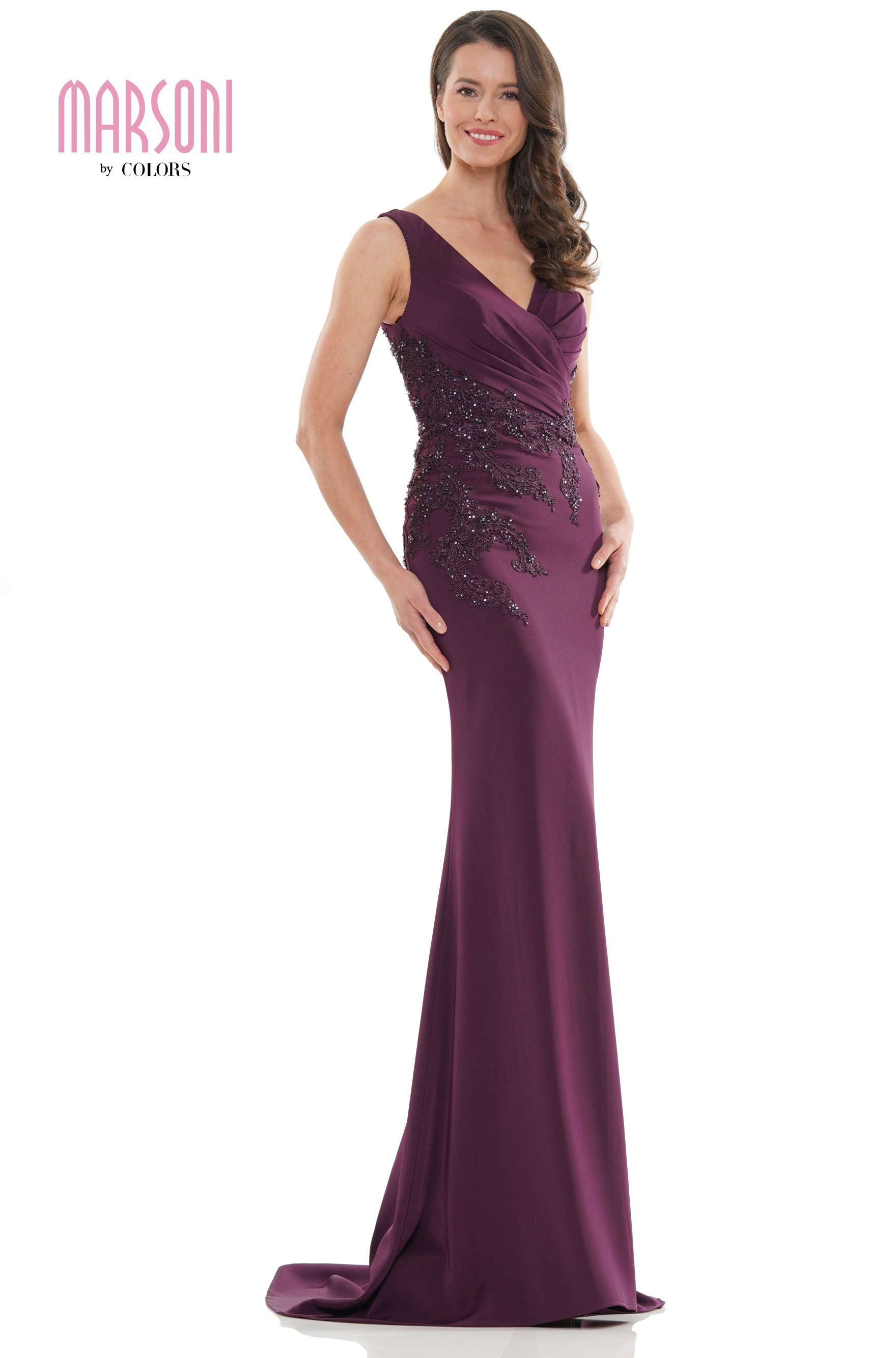 Marsoni by Colors -MV1147 Sheath Dress With Shirring Bodic