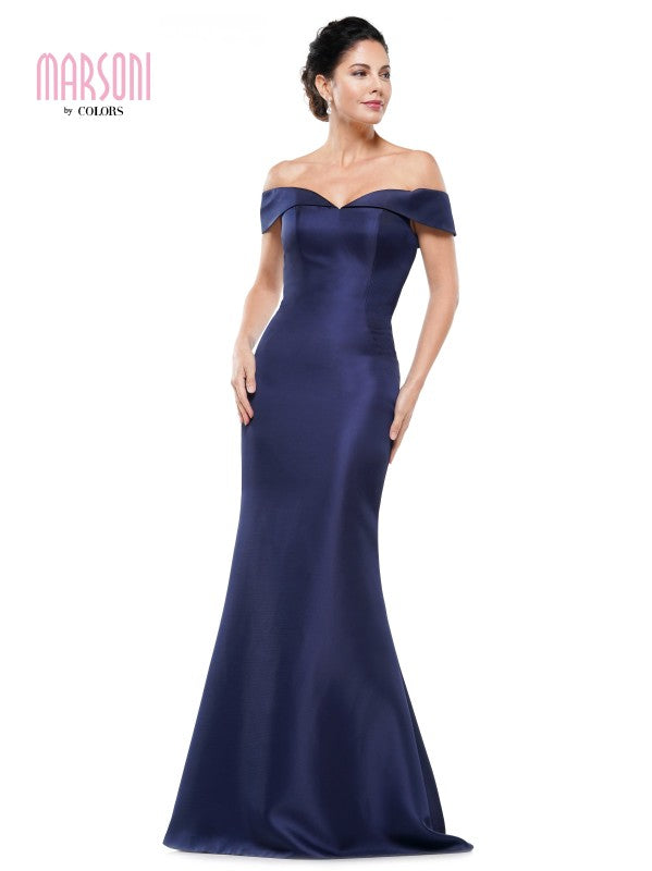 Marsoni by Colors -MV1153 Mermaid Dress With Off Shoulder