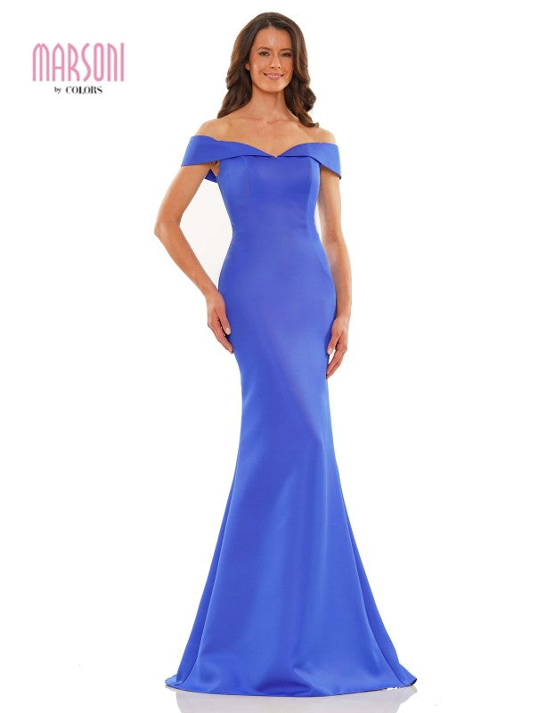 Marsoni by Colors -MV1153 Mermaid Dress With Off Shoulder