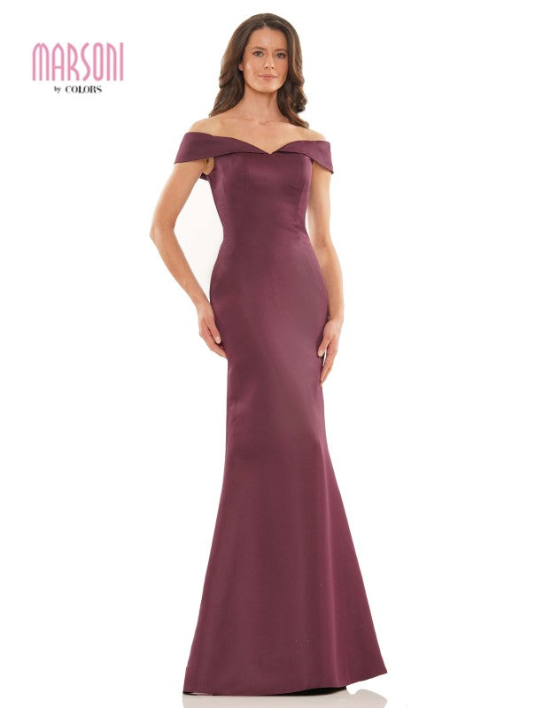 Marsoni by Colors -MV1153 Mermaid Dress With Off Shoulder