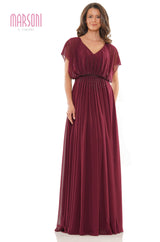 Marsoni by Colors -MV1156 A Line Dress With Cap Sleeves